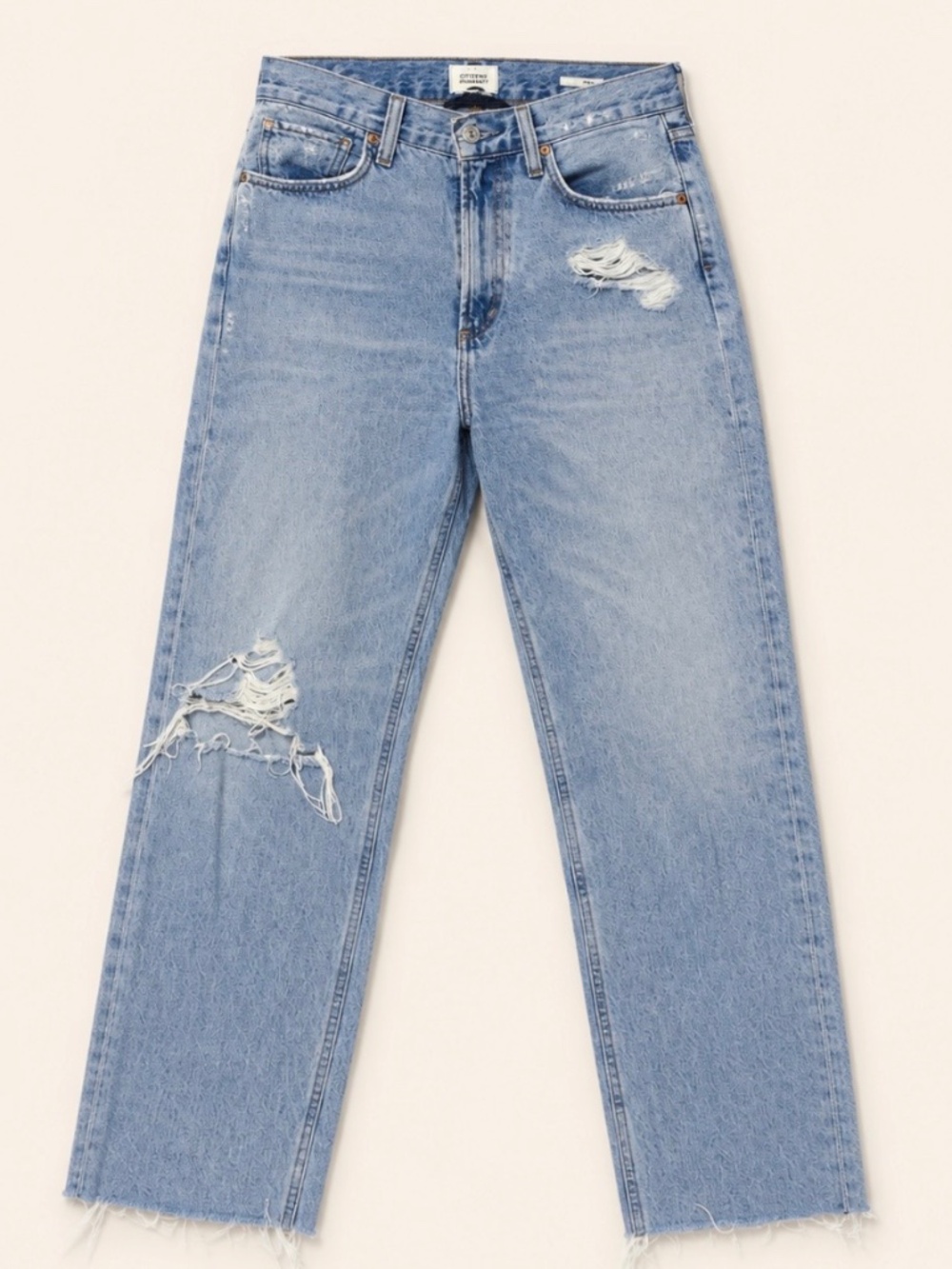 Citizens of Humanity Distressed Straight Leg Jeans Size 26
